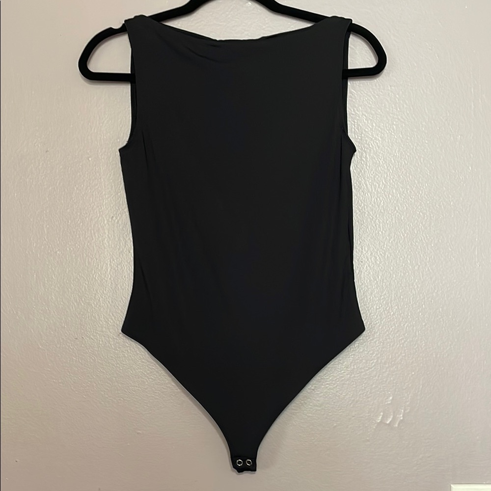 Black Sleeveless Bodysuit